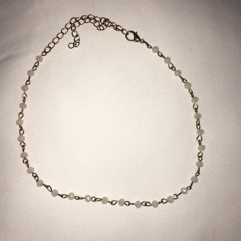White beaded necklace